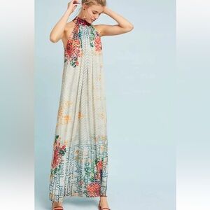 Anthropologie Marilla Maxi Dress Bhanuni by Jyoti Size Small beaded embroidered